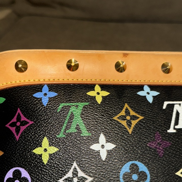 LOUIS VUITTON BLACK Monogram MULTICOLOR ALMA Handbag - Picture 11 of 14